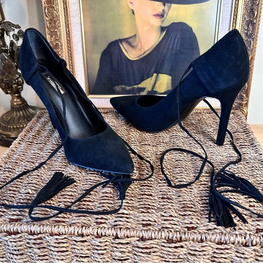 Guess black suede